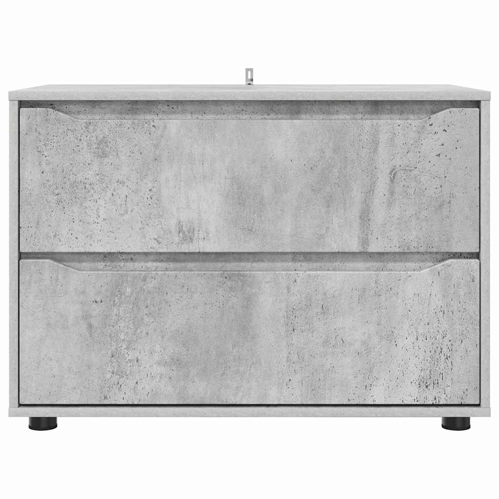 Opbergkast Beton Grijs 80 x 48 x 57 cm Bewerkt hout is nu te koop bij PeponiXL, paradijselijk wonen!