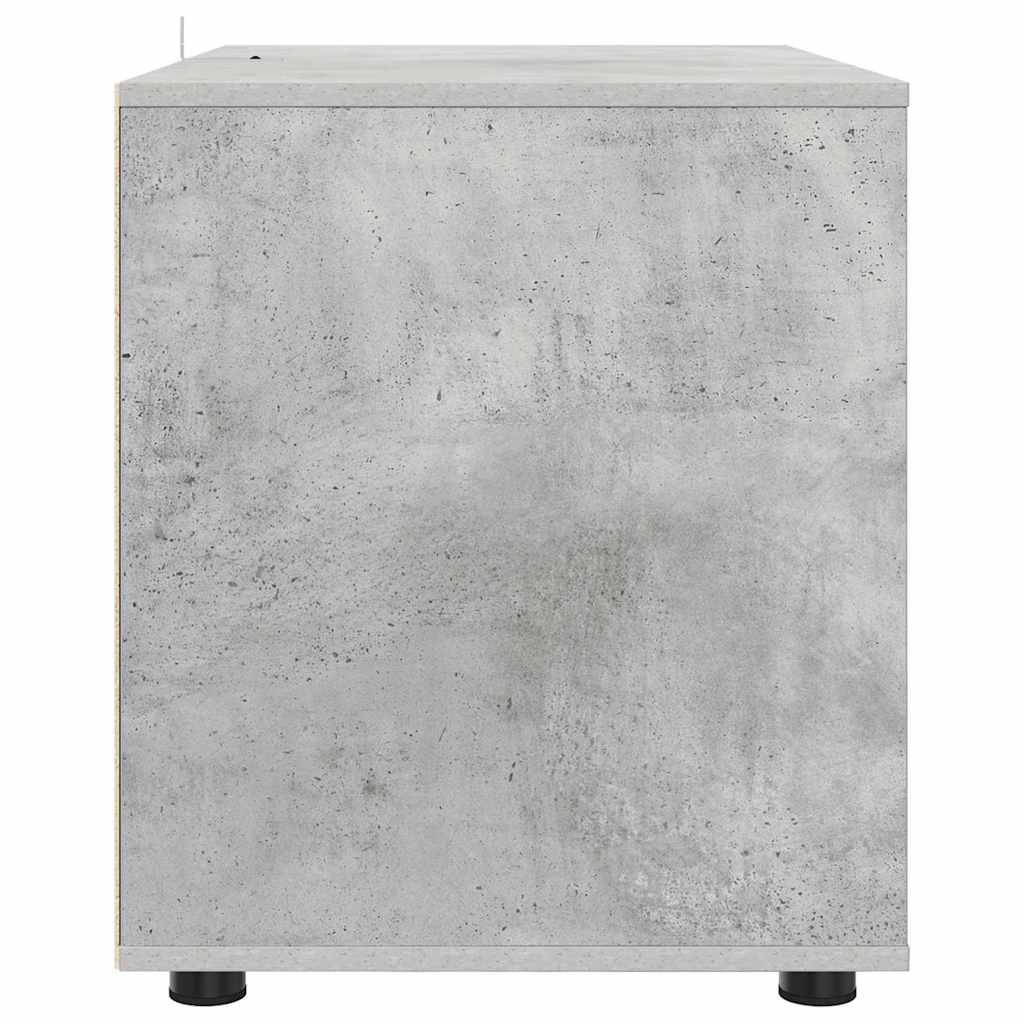 Opbergkast Beton Grijs 80 x 48 x 57 cm Bewerkt hout is nu te koop bij PeponiXL, paradijselijk wonen!