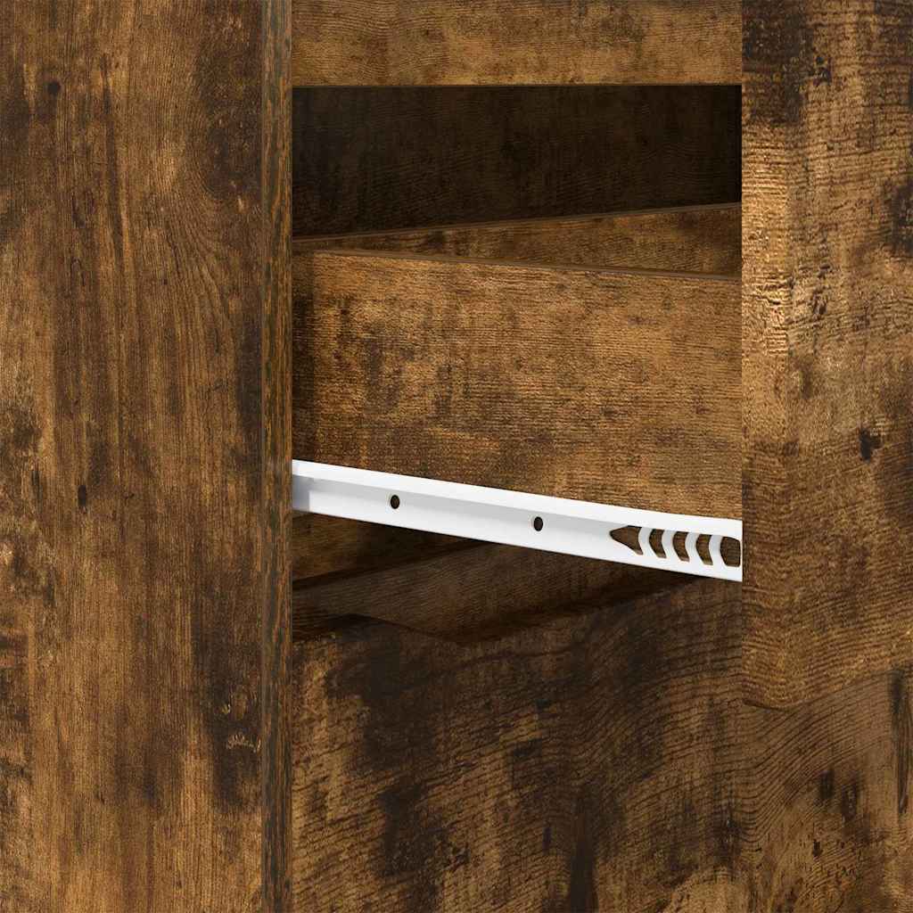 Opbergkast Gerookt eiken 80 x 48 x 57 cm Bewerkt hout is nu te koop bij PeponiXL, paradijselijk wonen!