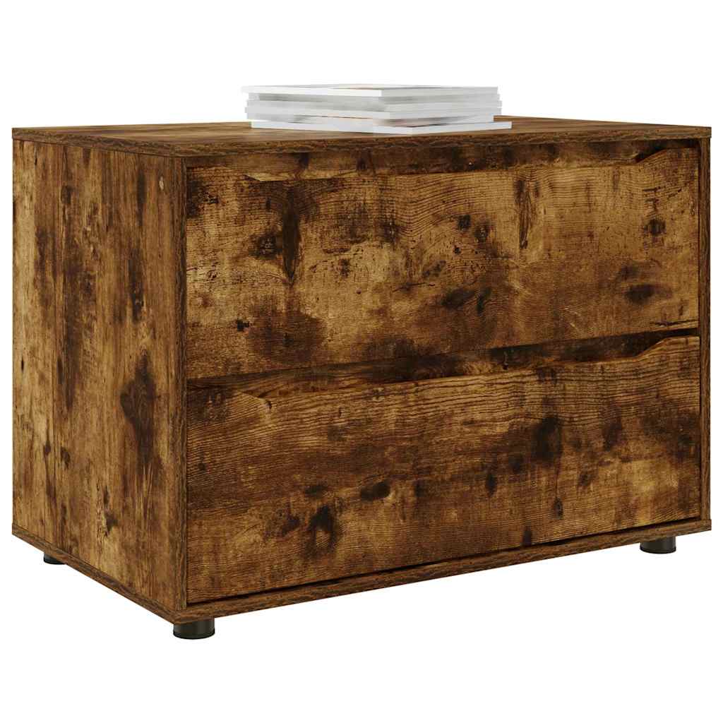 Opbergkast Gerookt eiken 80 x 48 x 57 cm Bewerkt hout is nu te koop bij PeponiXL, paradijselijk wonen!