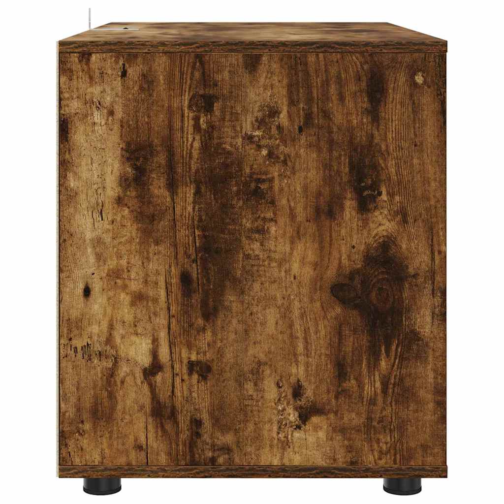Opbergkast Gerookt eiken 80 x 48 x 57 cm Bewerkt hout is nu te koop bij PeponiXL, paradijselijk wonen!