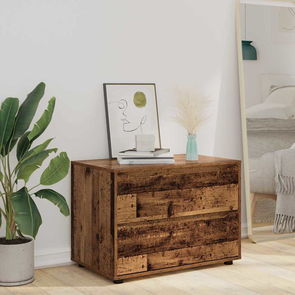 Opbergkast Oud Hout 80 x 48 x 57 cm Bewerkt hout is nu te koop bij PeponiXL, paradijselijk wonen!