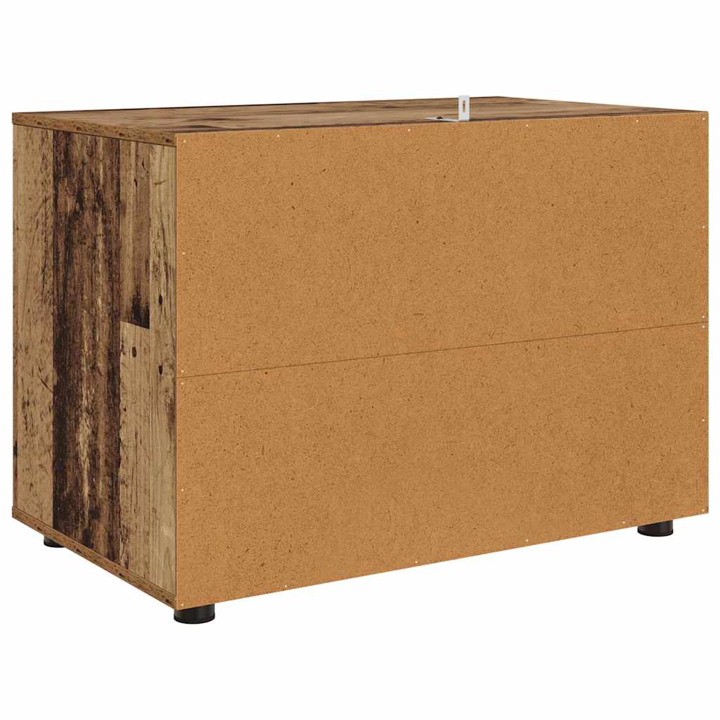 Opbergkast Oud Hout 80 x 48 x 57 cm Bewerkt hout is nu te koop bij PeponiXL, paradijselijk wonen!