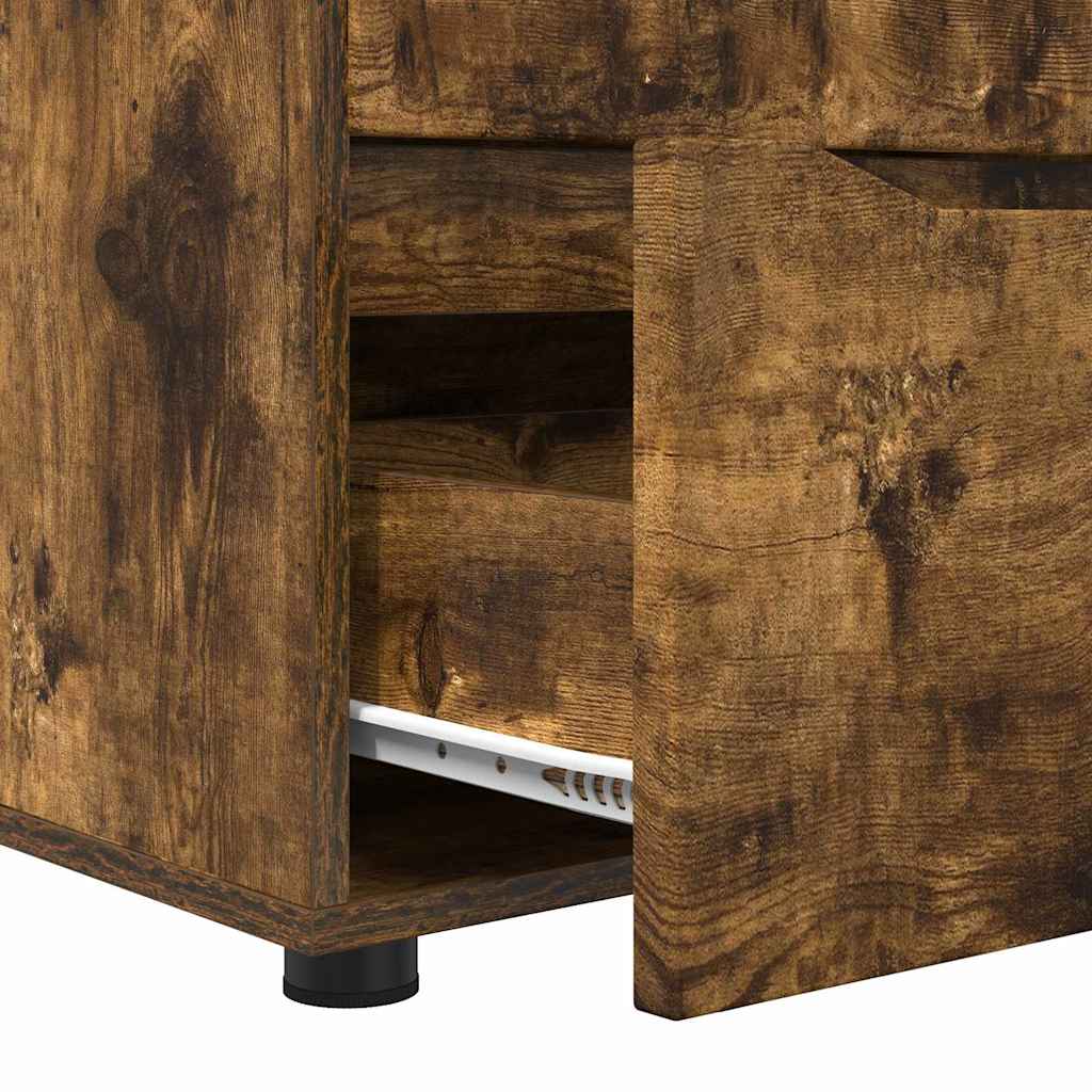 Opbergkast Gerookt eiken 60 x 48 x 57 cm Bewerkt hout is nu te koop bij PeponiXL, paradijselijk wonen!