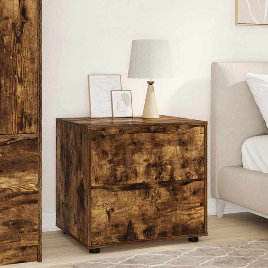 Opbergkast Gerookt eiken 60 x 48 x 57 cm Bewerkt hout is nu te koop bij PeponiXL, paradijselijk wonen!