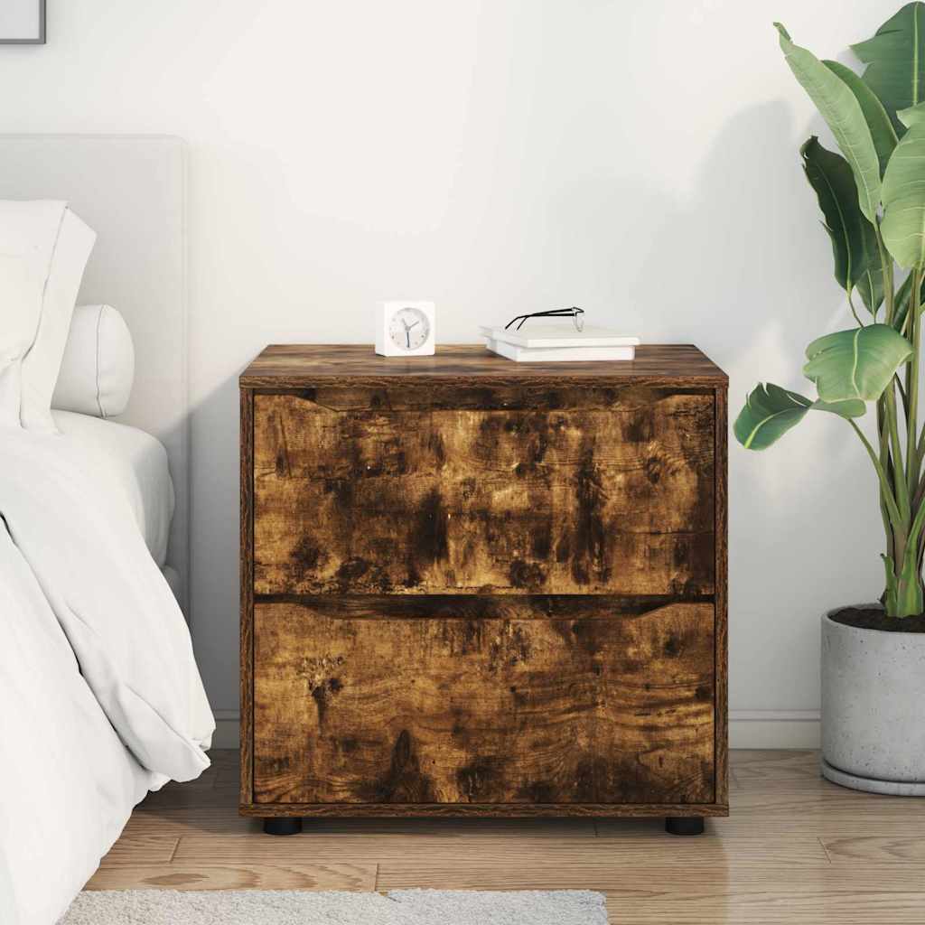 Opbergkast Gerookt eiken 60 x 48 x 57 cm Bewerkt hout is nu te koop bij PeponiXL, paradijselijk wonen!