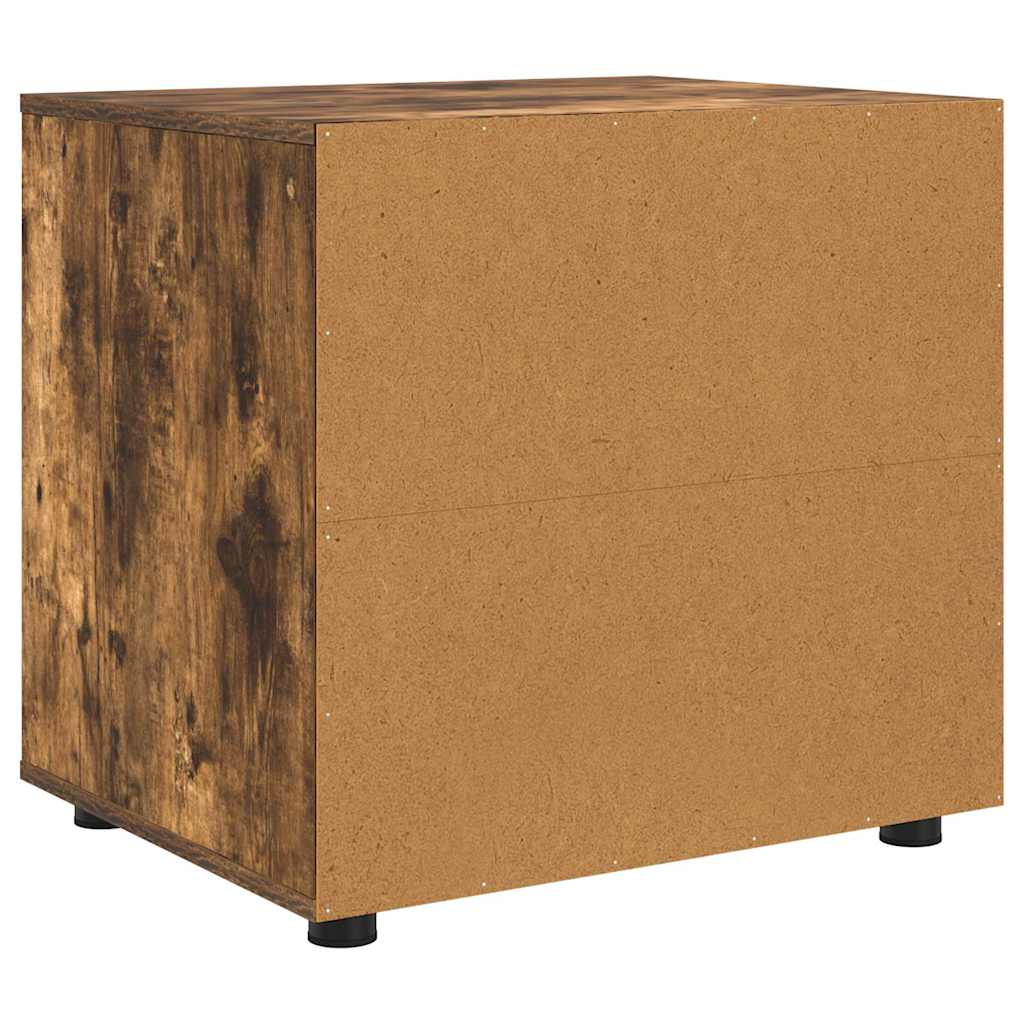 Opbergkast Gerookt eiken 60 x 48 x 57 cm Bewerkt hout is nu te koop bij PeponiXL, paradijselijk wonen!