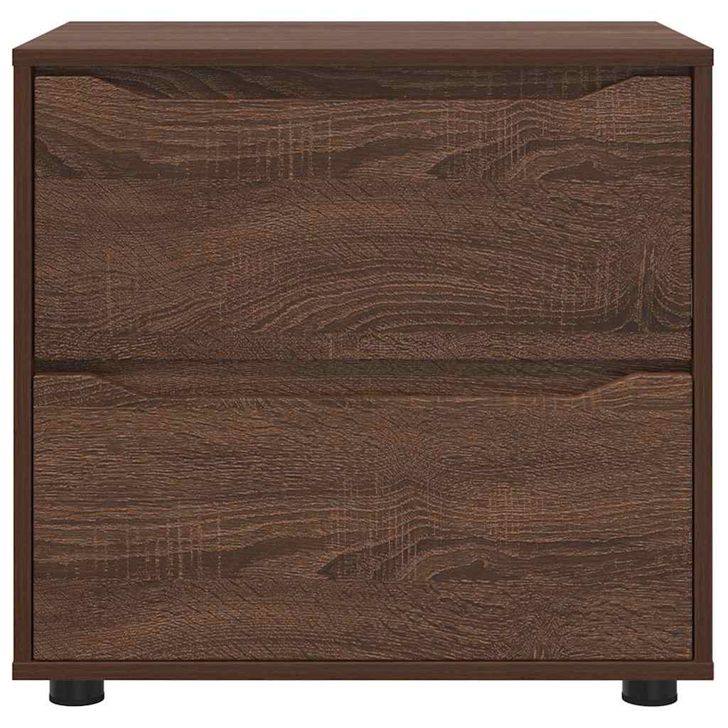 Opbergkast Bruin Eiken 60 x 48 x 57 cm Bewerkt hout is nu te koop bij PeponiXL, paradijselijk wonen!