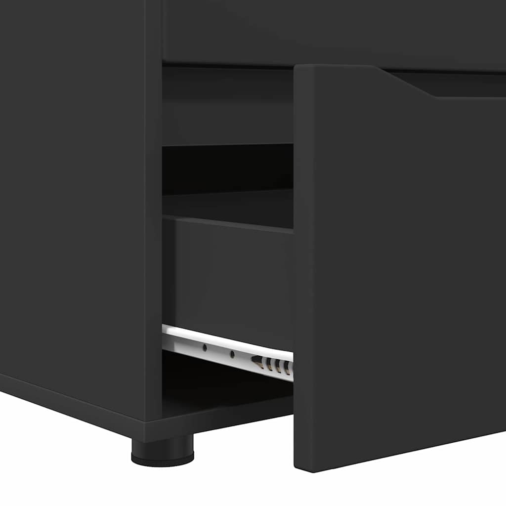 Opbergkast Zwart 40 x 48 x 57 cm Bewerkt hout is nu te koop bij PeponiXL, paradijselijk wonen!