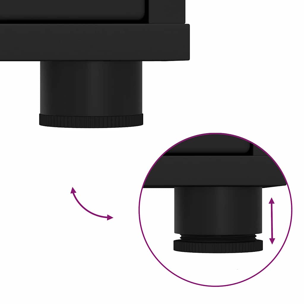 Opbergkast Zwart 40 x 48 x 57 cm Bewerkt hout is nu te koop bij PeponiXL, paradijselijk wonen!