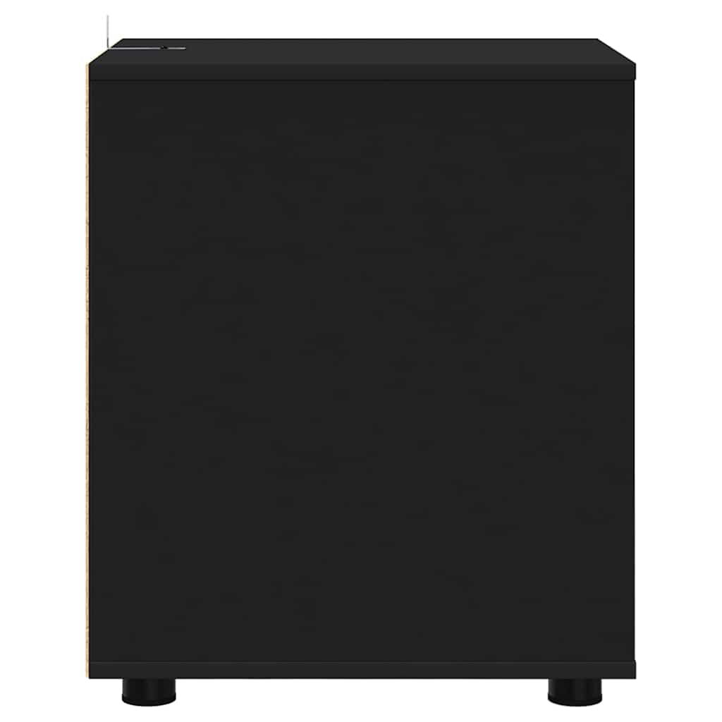 Opbergkast Zwart 40 x 48 x 57 cm Bewerkt hout is nu te koop bij PeponiXL, paradijselijk wonen!