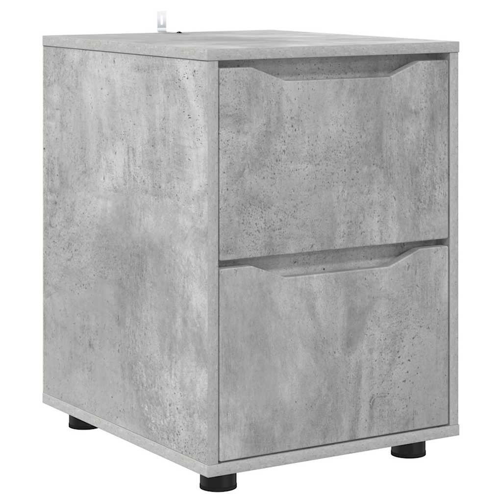 Opbergkast Beton Grijs 40 x 48 x 57 cm Bewerkt hout is nu te koop bij PeponiXL, paradijselijk wonen!