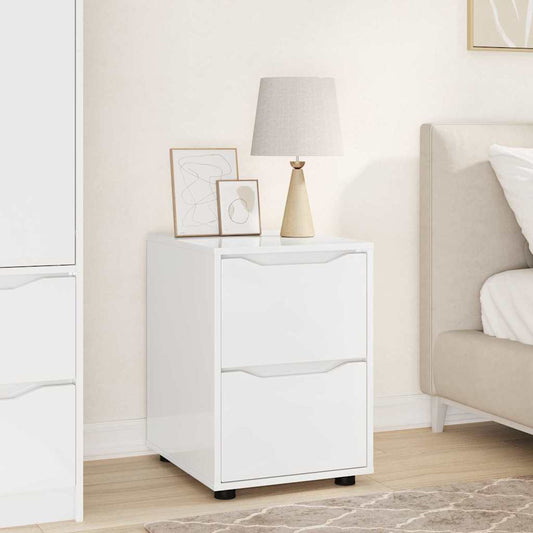 Opbergkast Hoogglans wit 40 x 48 x 57 cm Bewerkt hout is nu te koop bij PeponiXL, paradijselijk wonen!