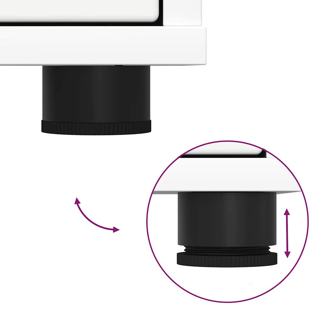 Opbergkast Hoogglans wit 40 x 48 x 57 cm Bewerkt hout is nu te koop bij PeponiXL, paradijselijk wonen!