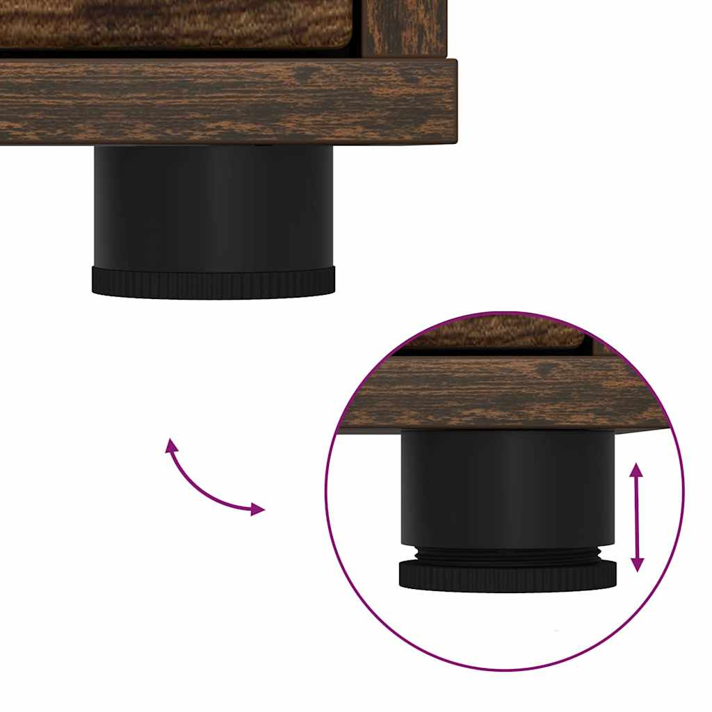 Opbergkast Gerookt eiken 40 x 48 x 57 cm Bewerkt hout is nu te koop bij PeponiXL, paradijselijk wonen!