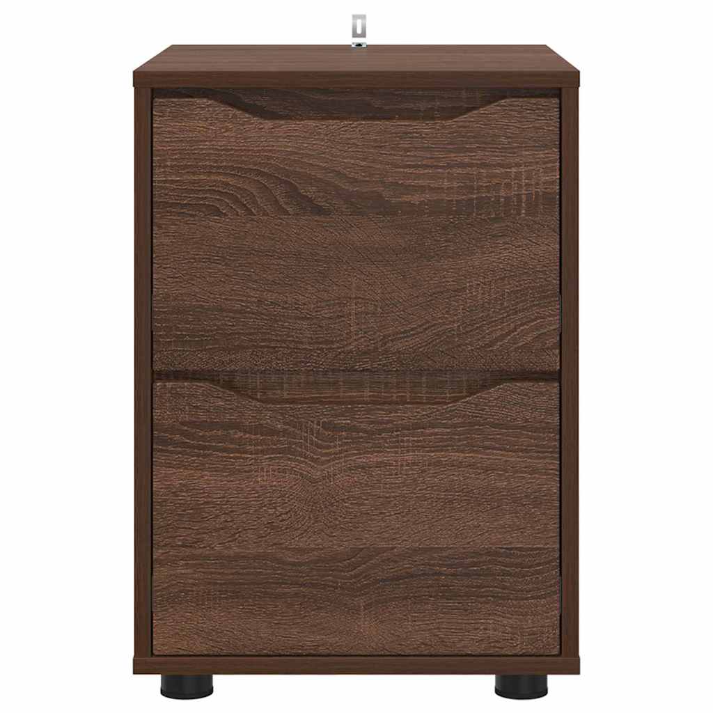 Opbergkast Bruin Eiken 40 x 48 x 57 cm Bewerkt hout is nu te koop bij PeponiXL, paradijselijk wonen!