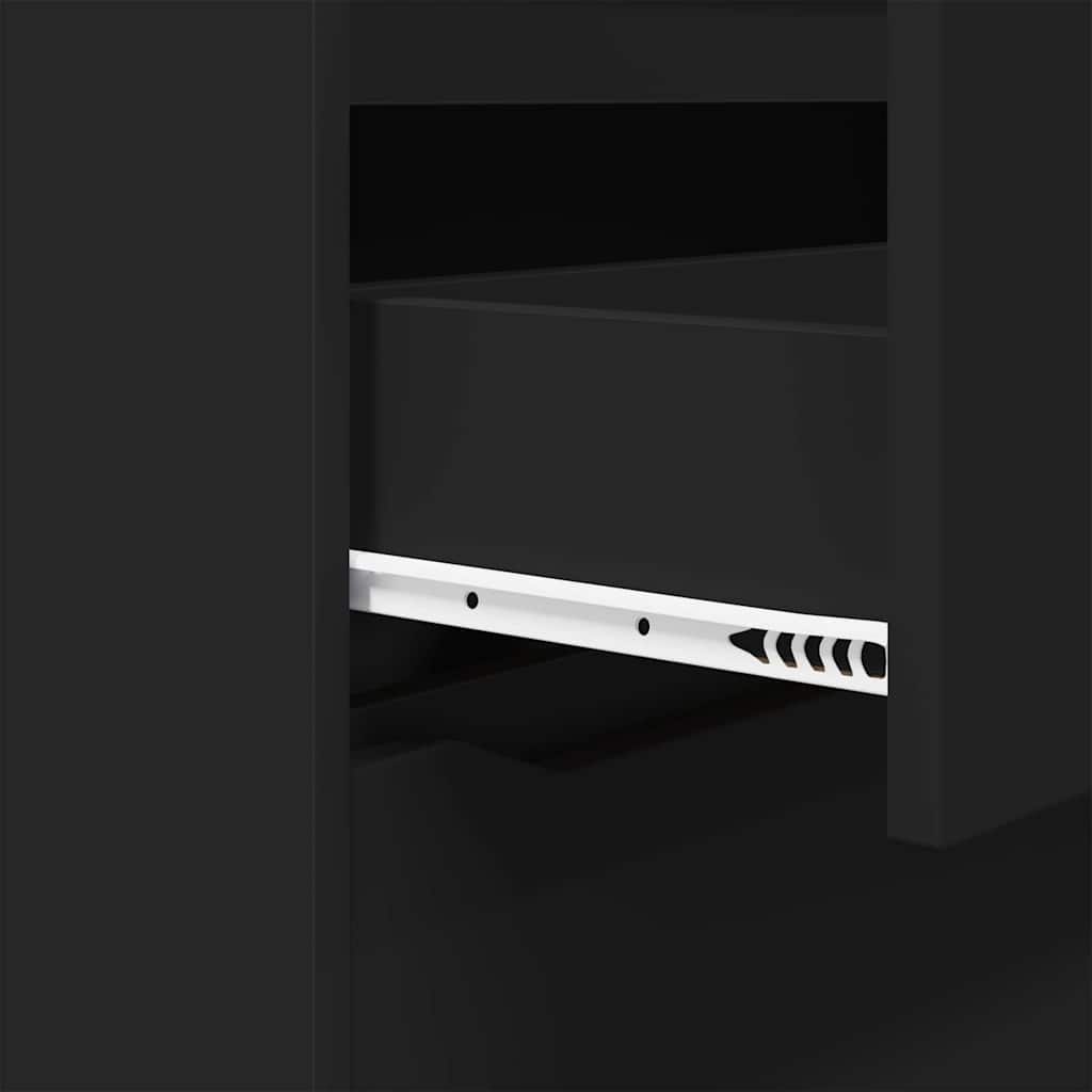 Opbergkast Zwart 80 x 31 x 81 cm Bewerkt hout is nu te koop bij PeponiXL, paradijselijk wonen!