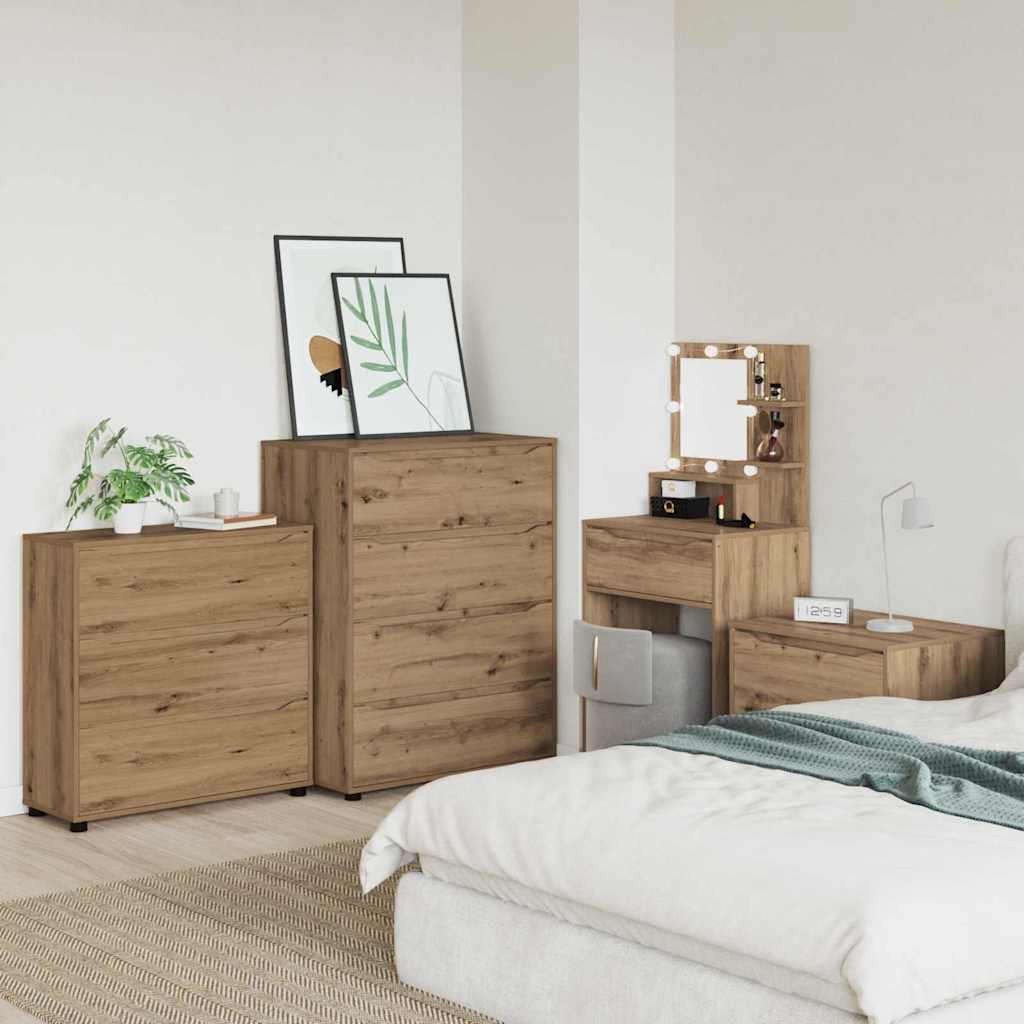 Opbergkast Artisan Eiken 80 x 31 x 81 cm Bewerkt hout is nu te koop bij PeponiXL, paradijselijk wonen!