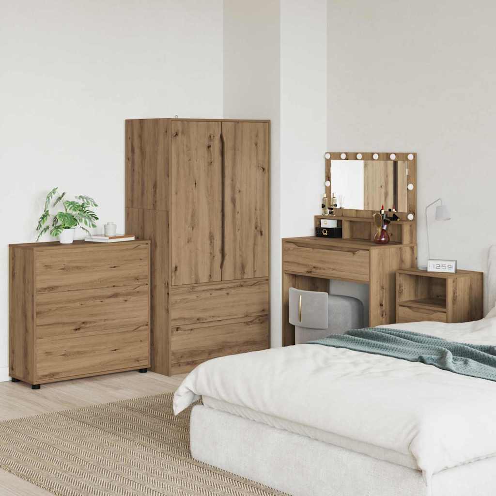 Opbergkast Artisan Eiken 80 x 31 x 81 cm Bewerkt hout is nu te koop bij PeponiXL, paradijselijk wonen!