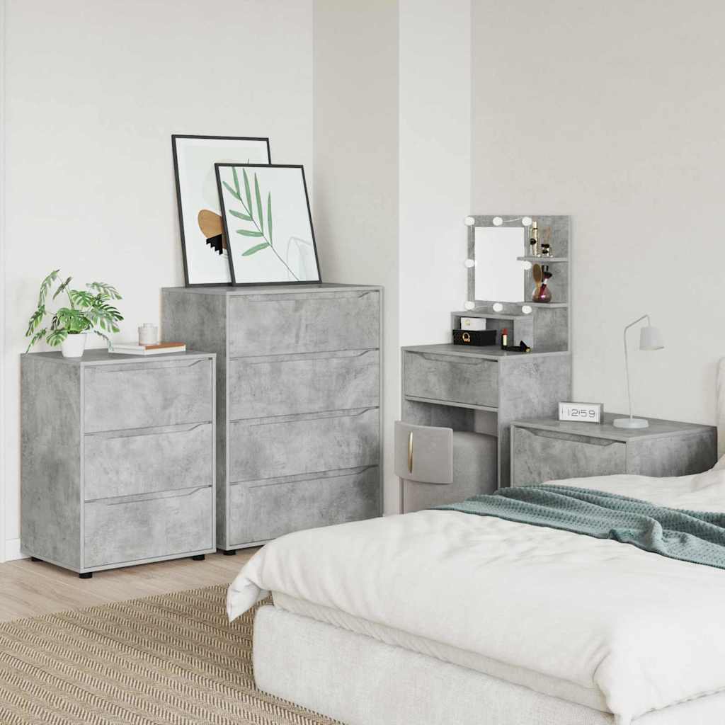 Opbergkast Beton Grijs 60 x 48 x 81 cm Bewerkt hout is nu te koop bij PeponiXL, paradijselijk wonen!