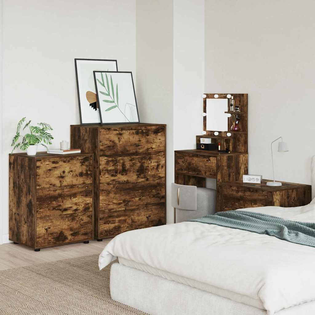 Opbergkast Gerookt eiken 60 x 48 x 81 cm Bewerkt hout is nu te koop bij PeponiXL, paradijselijk wonen!