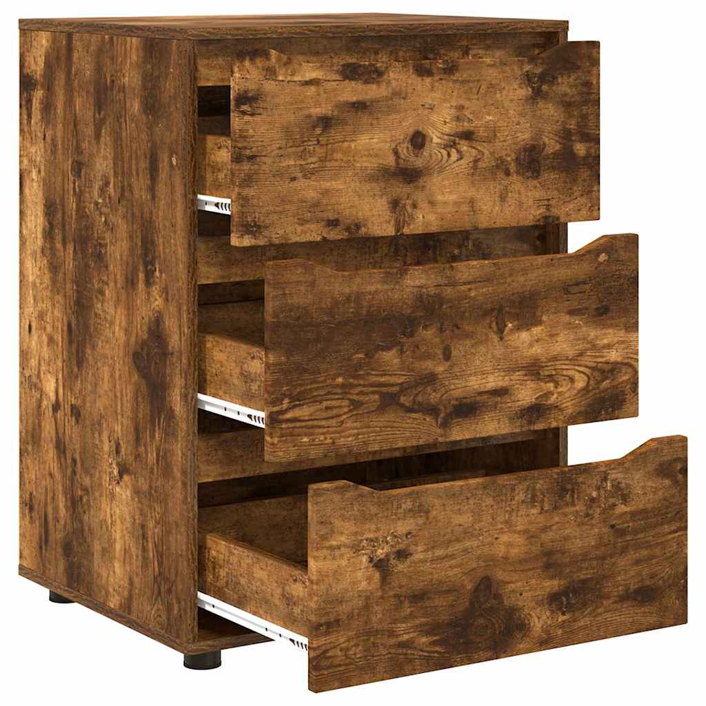 Opbergkast Gerookt eiken 60 x 48 x 81 cm Bewerkt hout is nu te koop bij PeponiXL, paradijselijk wonen!