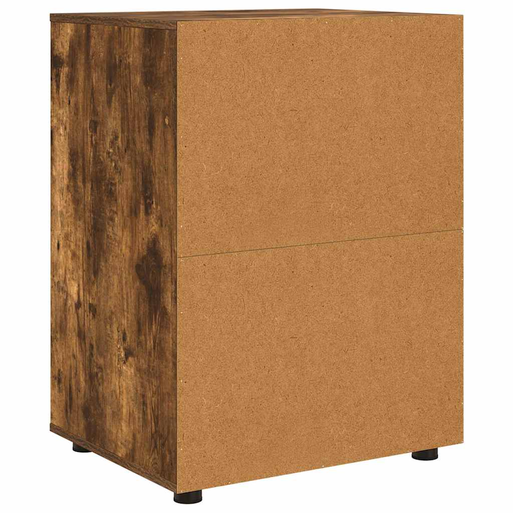 Opbergkast Gerookt eiken 60 x 48 x 81 cm Bewerkt hout is nu te koop bij PeponiXL, paradijselijk wonen!