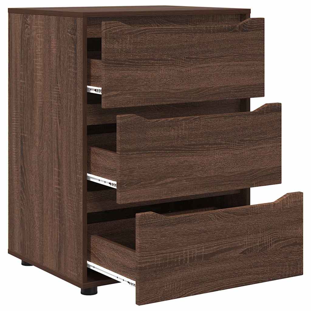 Opbergkast Bruin Eiken 60 x 48 x 81 cm Bewerkt hout is nu te koop bij PeponiXL, paradijselijk wonen!