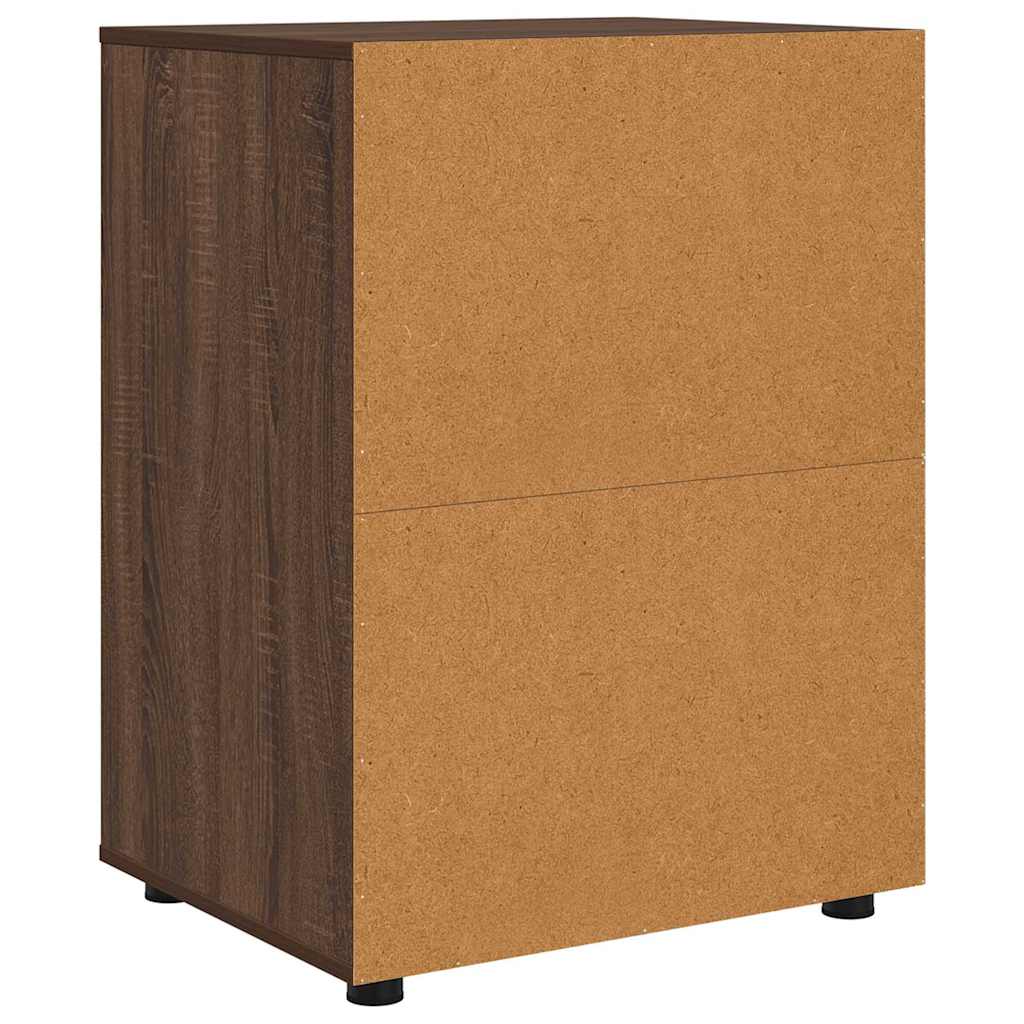 Opbergkast Bruin Eiken 60 x 48 x 81 cm Bewerkt hout is nu te koop bij PeponiXL, paradijselijk wonen!