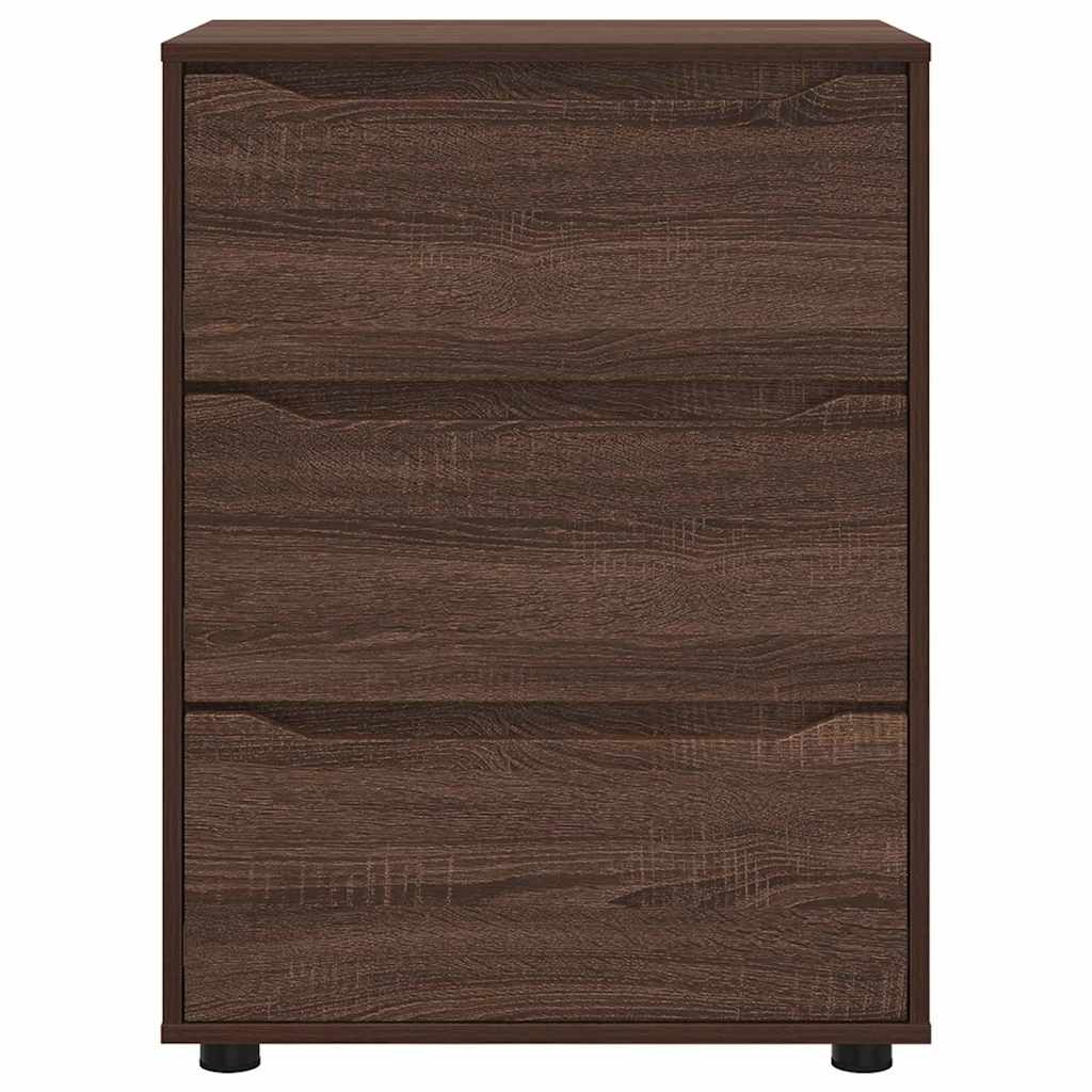 Opbergkast Bruin Eiken 60 x 48 x 81 cm Bewerkt hout is nu te koop bij PeponiXL, paradijselijk wonen!