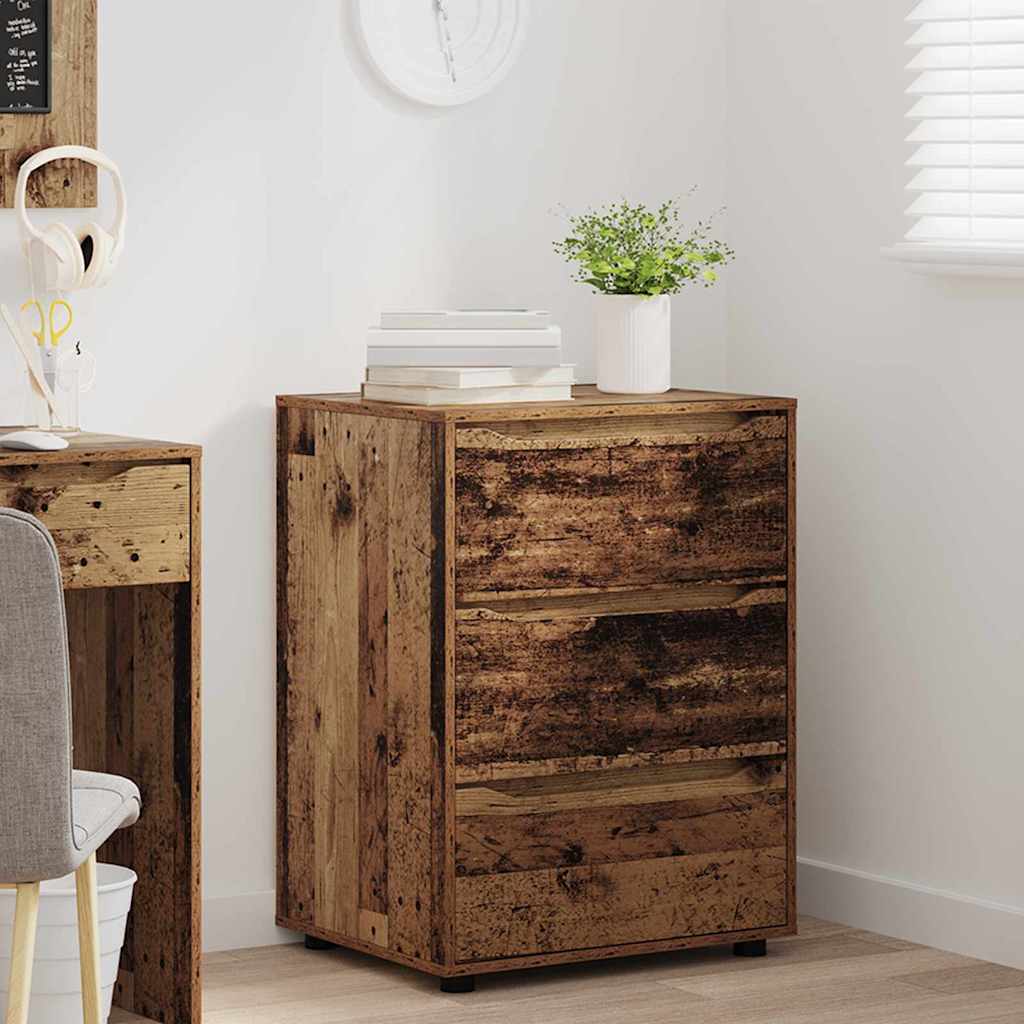 Opbergkast Oud Hout 60 x 48 x 81 cm Bewerkt hout is nu te koop bij PeponiXL, paradijselijk wonen!