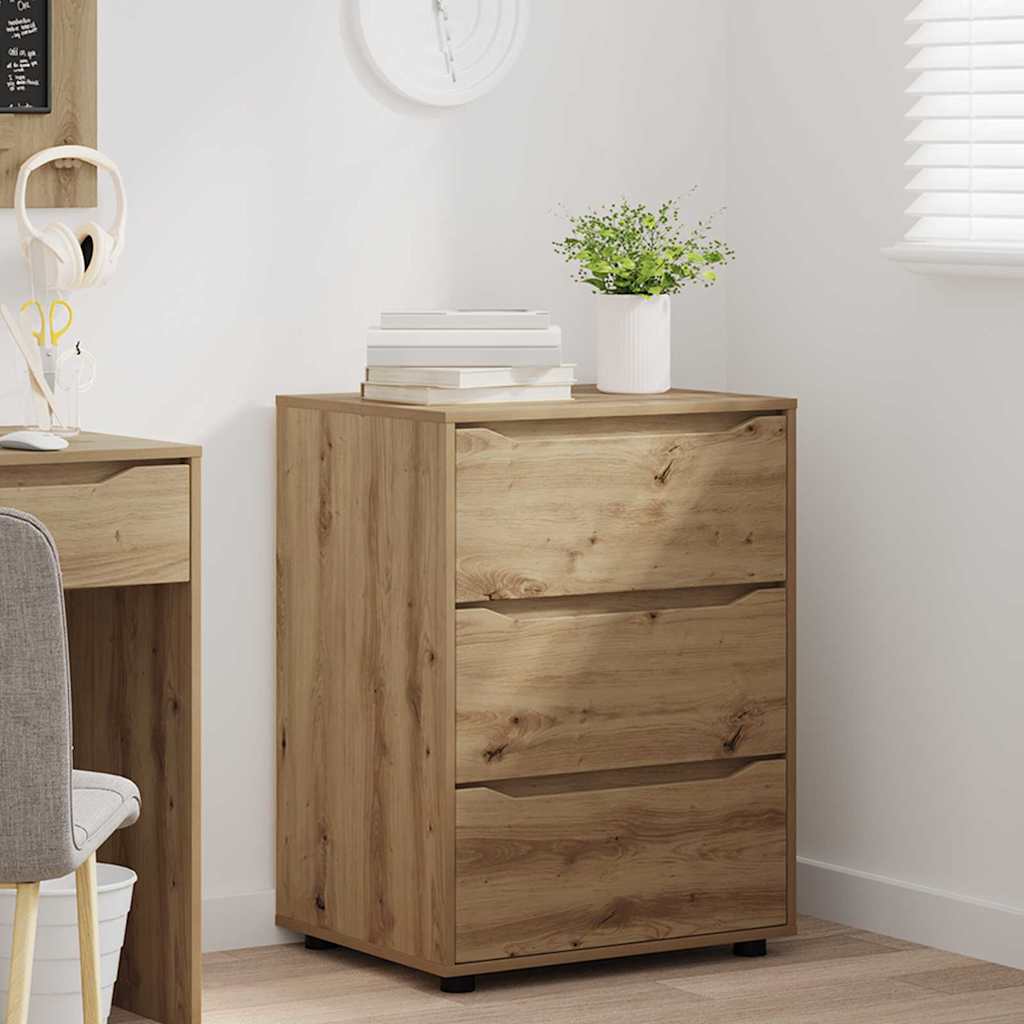 Opbergkast Artisan Eiken 60 x 48 x 81 cm Bewerkt hout is nu te koop bij PeponiXL, paradijselijk wonen!