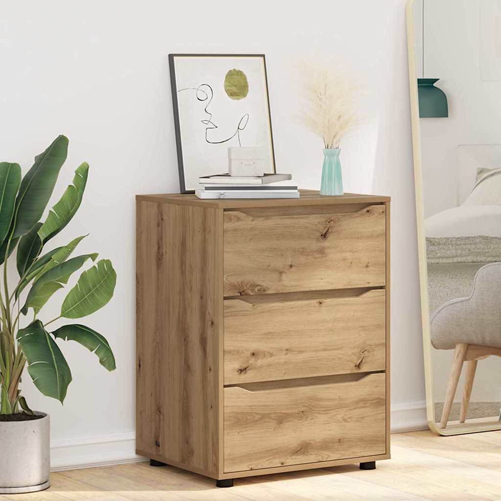 Opbergkast Artisan Eiken 60 x 48 x 81 cm Bewerkt hout is nu te koop bij PeponiXL, paradijselijk wonen!