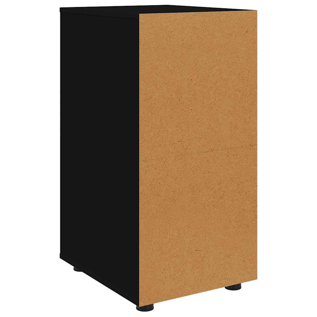 Opbergkast Zwart 40 x 48 x 81 cm Bewerkt hout is nu te koop bij PeponiXL, paradijselijk wonen!