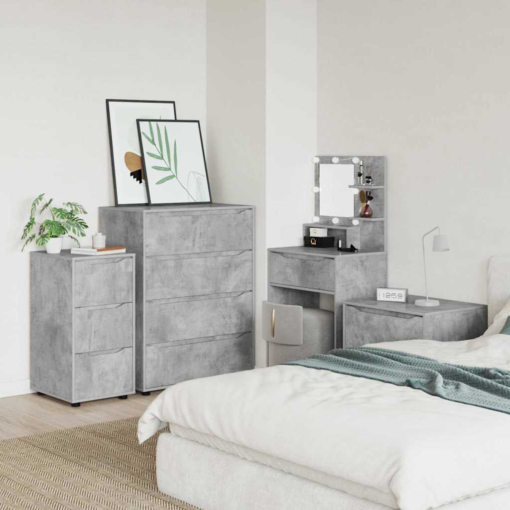 Opbergkast Beton Grijs 40 x 48 x 81 cm Bewerkt hout is nu te koop bij PeponiXL, paradijselijk wonen!