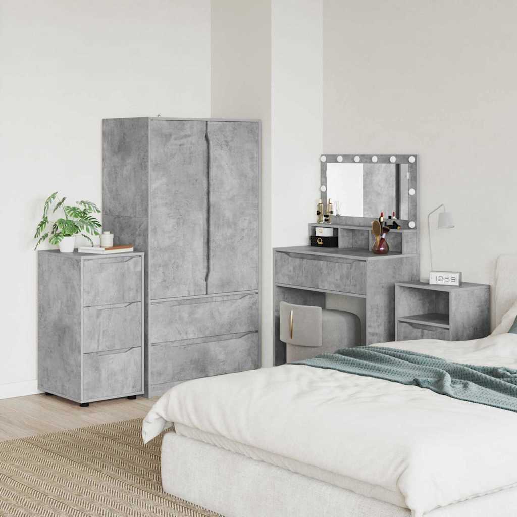 Opbergkast Beton Grijs 40 x 48 x 81 cm Bewerkt hout is nu te koop bij PeponiXL, paradijselijk wonen!