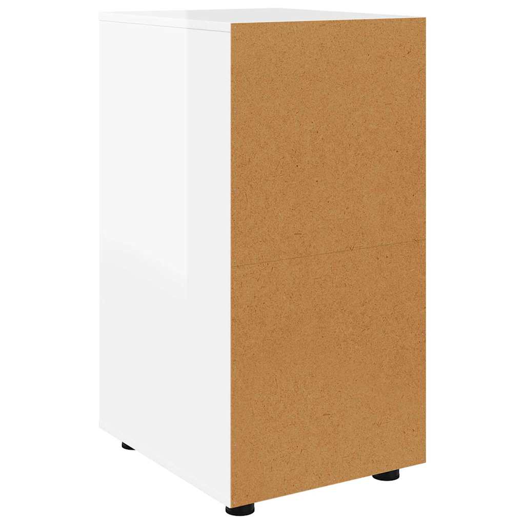 Opbergkast Hoogglans wit 40 x 48 x 81 cm Bewerkt hout is nu te koop bij PeponiXL, paradijselijk wonen!