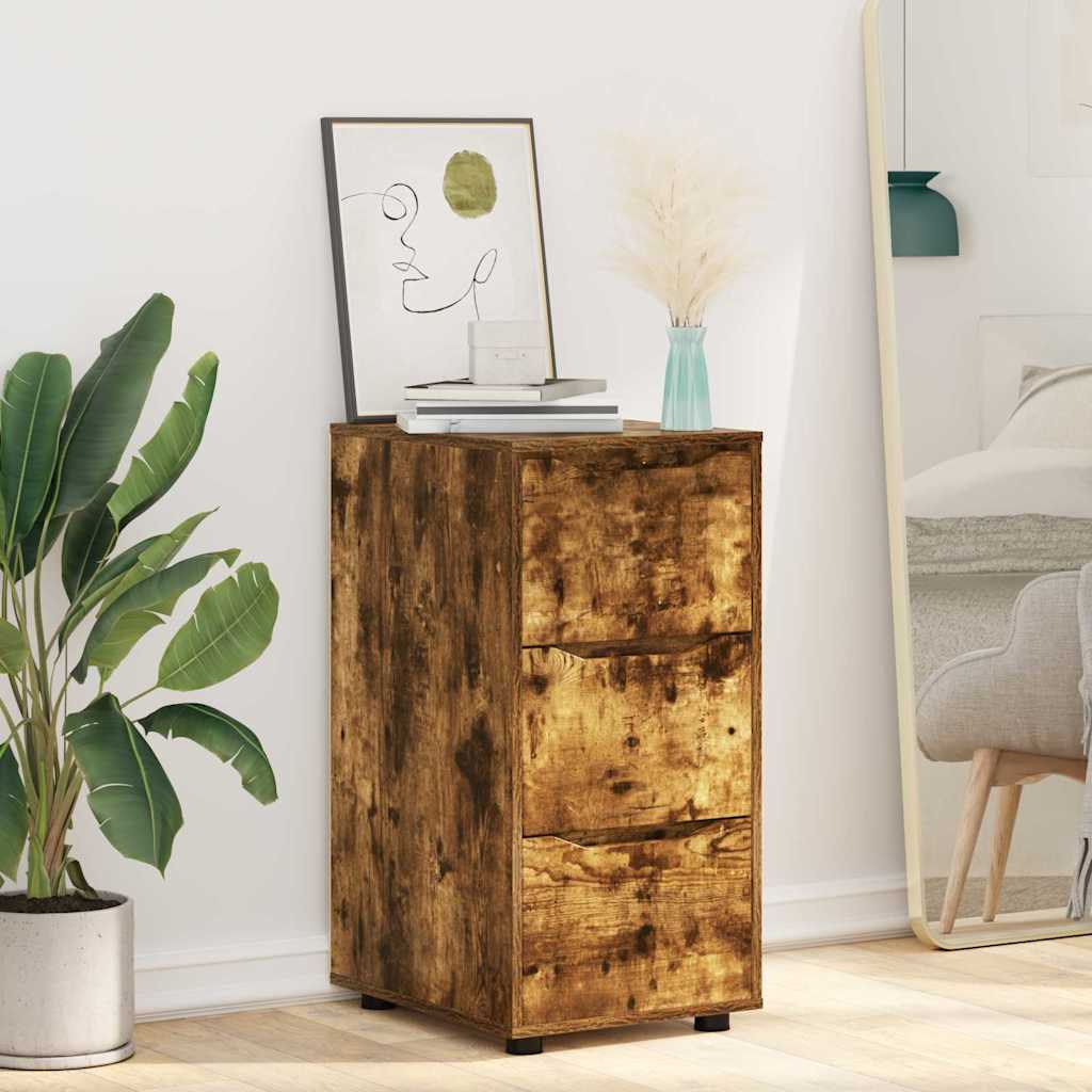 Opbergkast Gerookt eiken 40 x 48 x 81 cm Bewerkt hout is nu te koop bij PeponiXL, paradijselijk wonen!