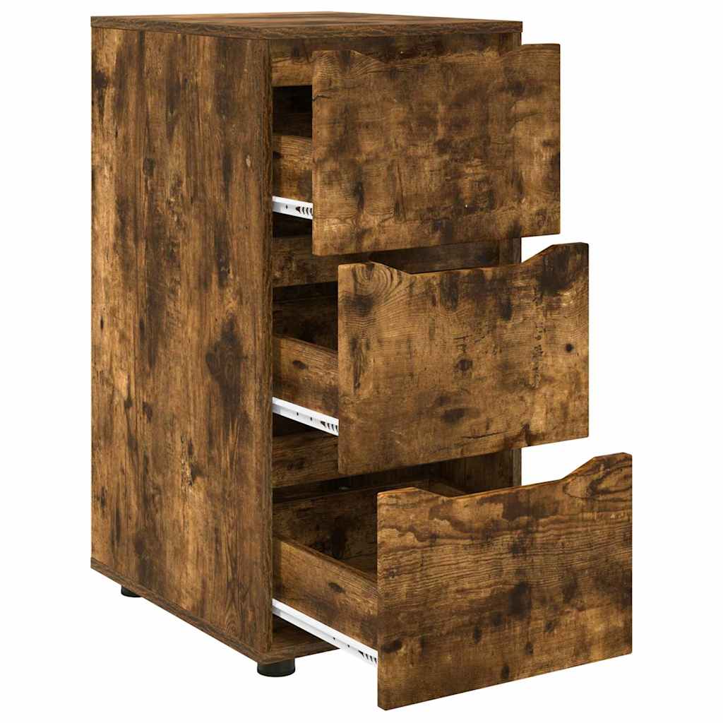 Opbergkast Gerookt eiken 40 x 48 x 81 cm Bewerkt hout is nu te koop bij PeponiXL, paradijselijk wonen!