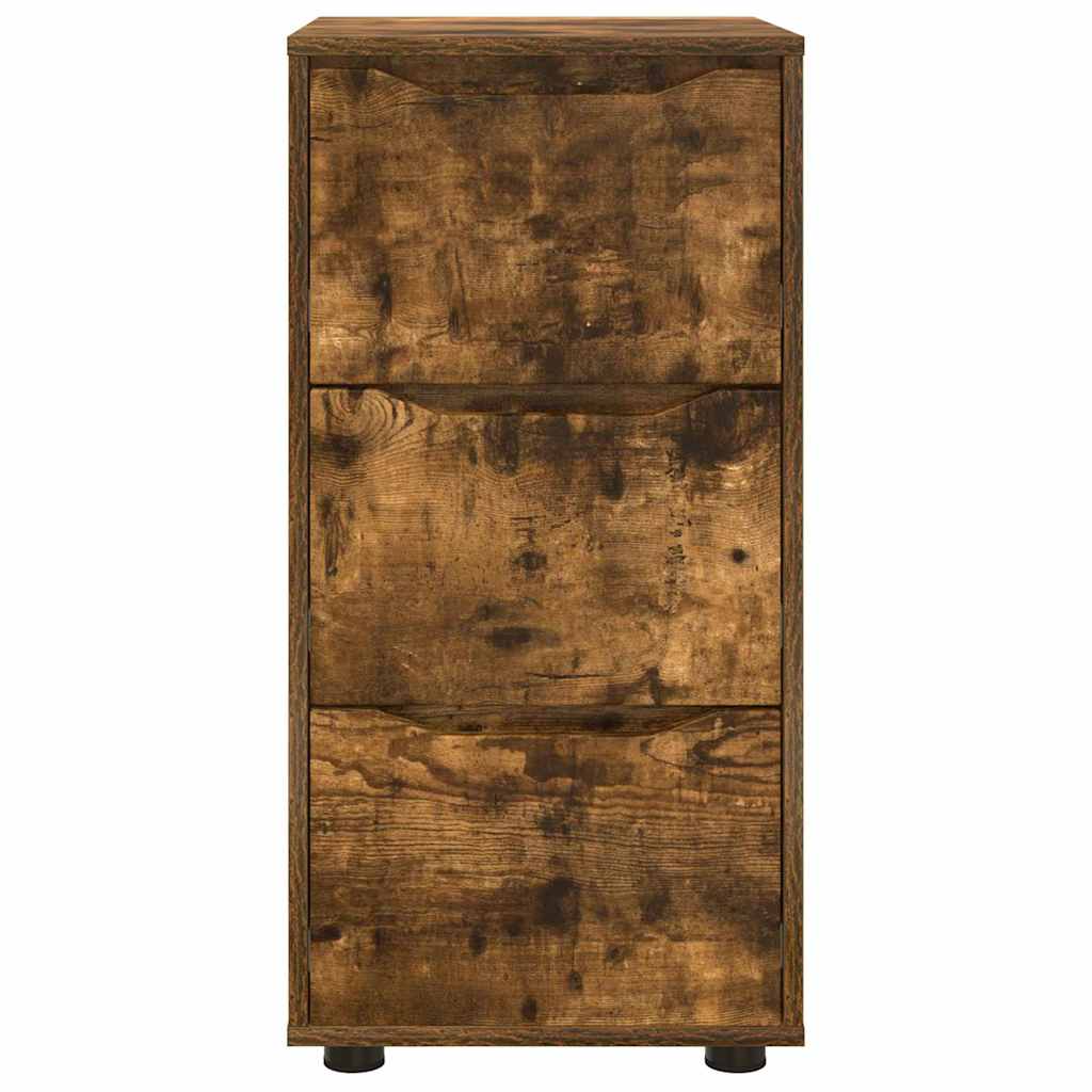 Opbergkast Gerookt eiken 40 x 48 x 81 cm Bewerkt hout is nu te koop bij PeponiXL, paradijselijk wonen!