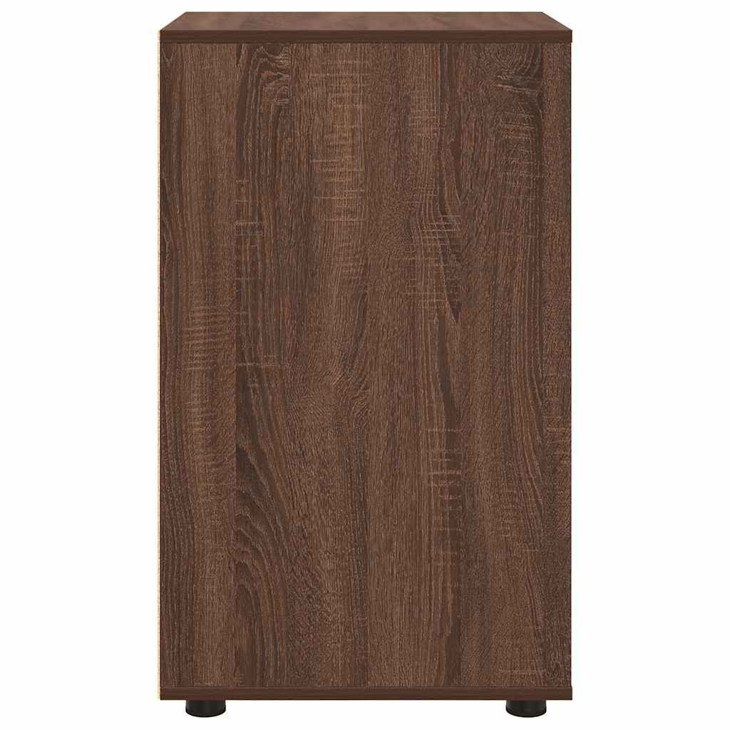 Opbergkast Bruin Eiken 40 x 48 x 81 cm Bewerkt hout is nu te koop bij PeponiXL, paradijselijk wonen!