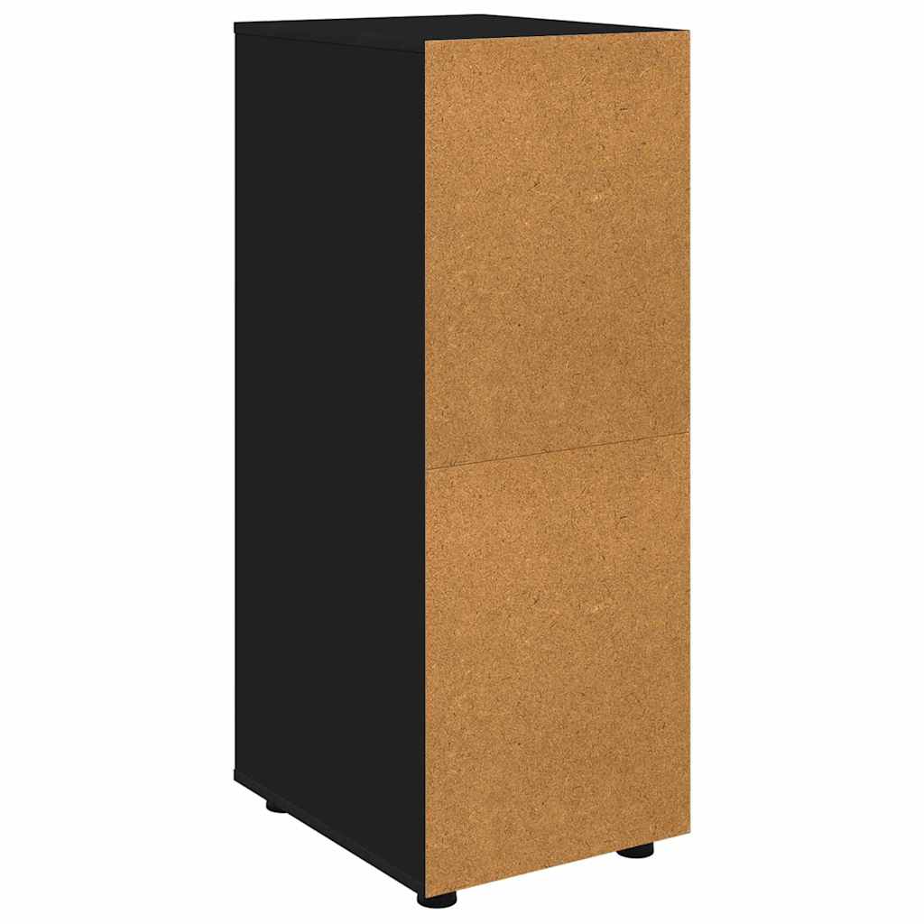 Opbergkast Zwart 40 x 48 x 105 cm Bewerkt hout is nu te koop bij PeponiXL, paradijselijk wonen!