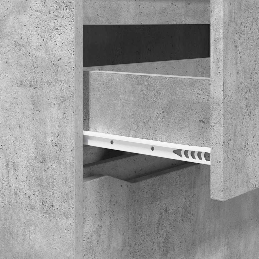 Opbergkast Beton Grijs 40 x 48 x 105 cm Bewerkt hout is nu te koop bij PeponiXL, paradijselijk wonen!