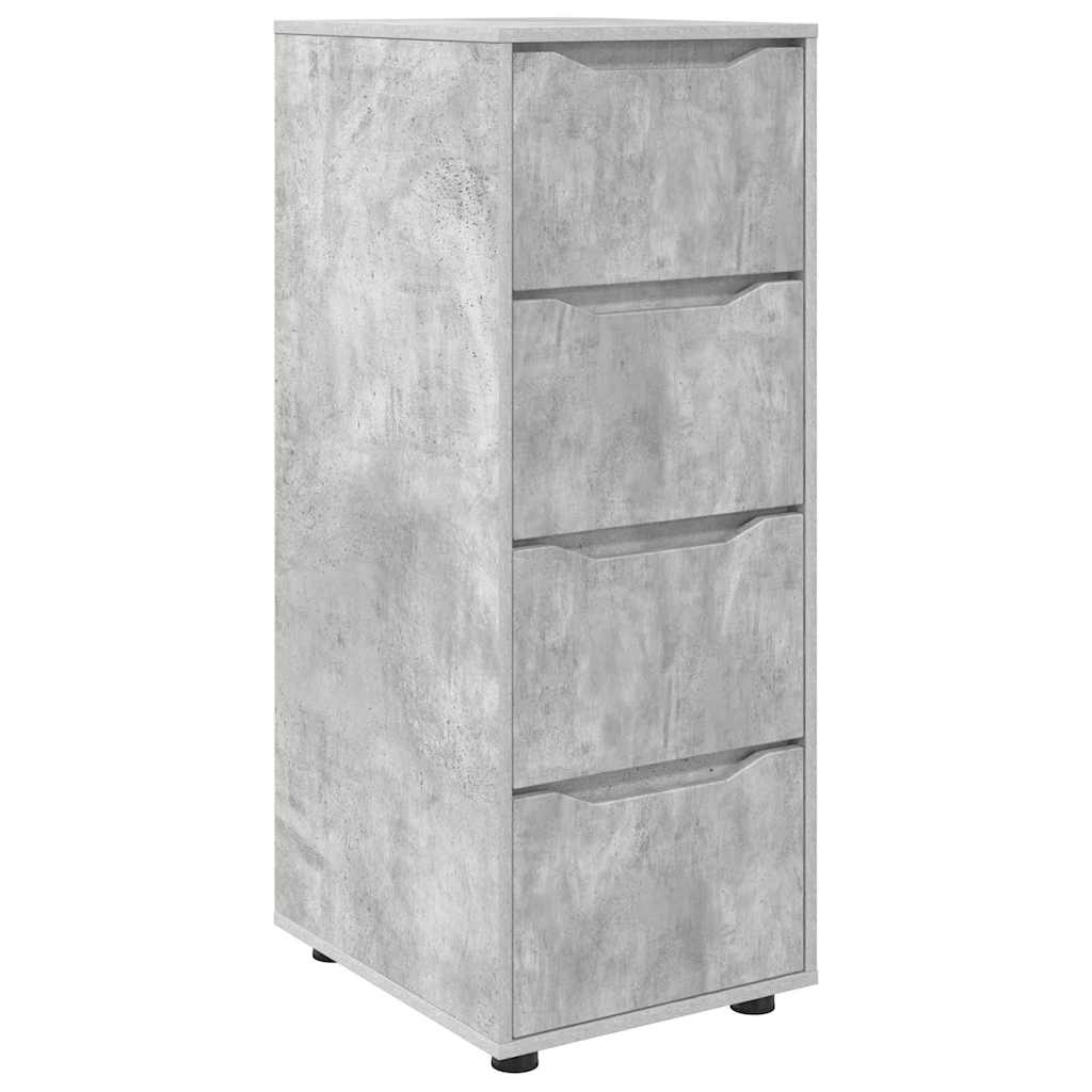 Opbergkast Beton Grijs 40 x 48 x 105 cm Bewerkt hout is nu te koop bij PeponiXL, paradijselijk wonen!