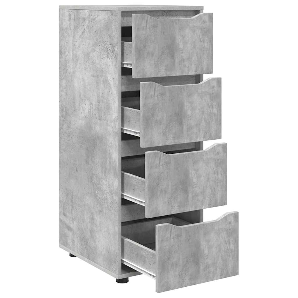 Opbergkast Beton Grijs 40 x 48 x 105 cm Bewerkt hout is nu te koop bij PeponiXL, paradijselijk wonen!