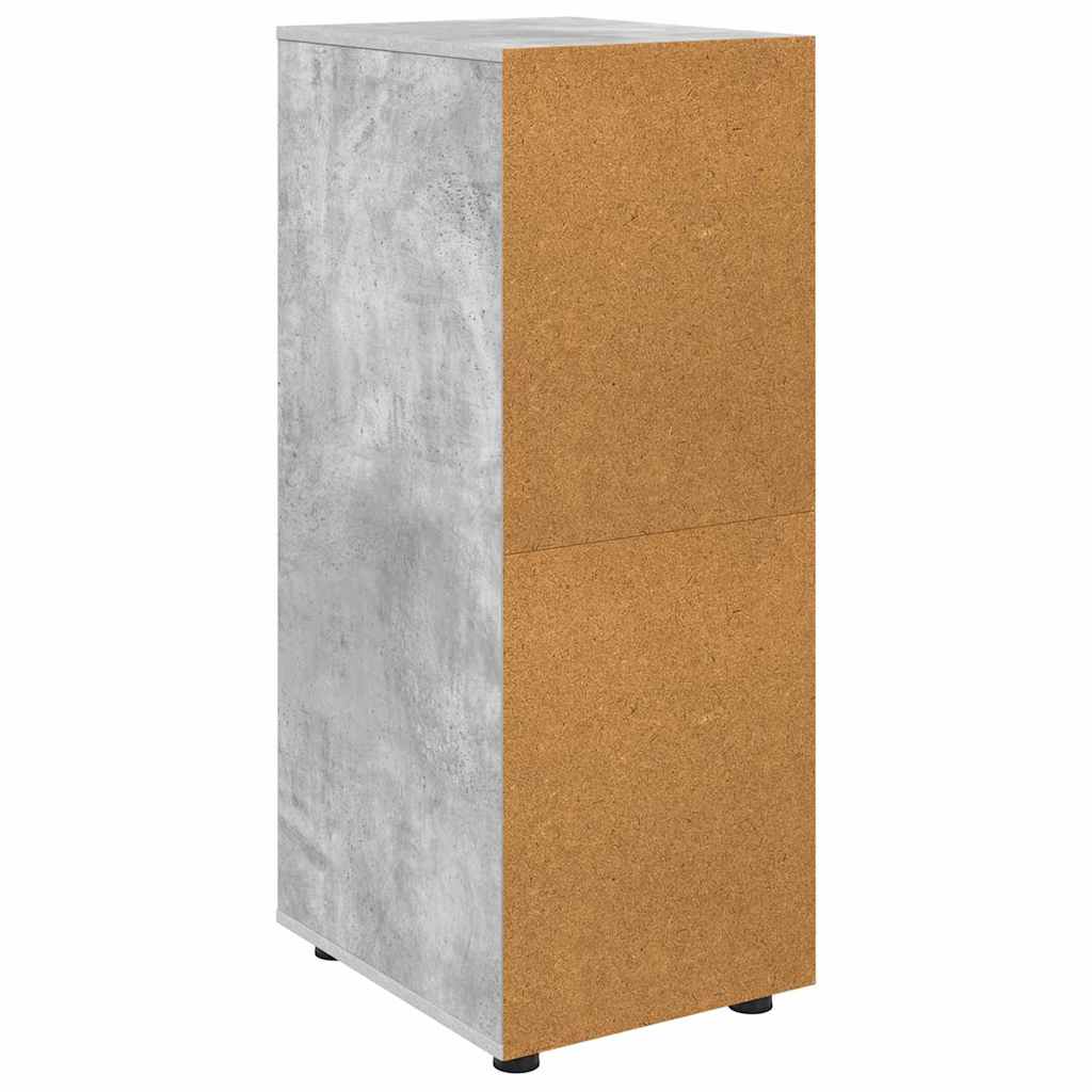 Opbergkast Beton Grijs 40 x 48 x 105 cm Bewerkt hout is nu te koop bij PeponiXL, paradijselijk wonen!