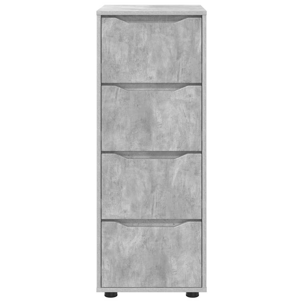 Opbergkast Beton Grijs 40 x 48 x 105 cm Bewerkt hout is nu te koop bij PeponiXL, paradijselijk wonen!