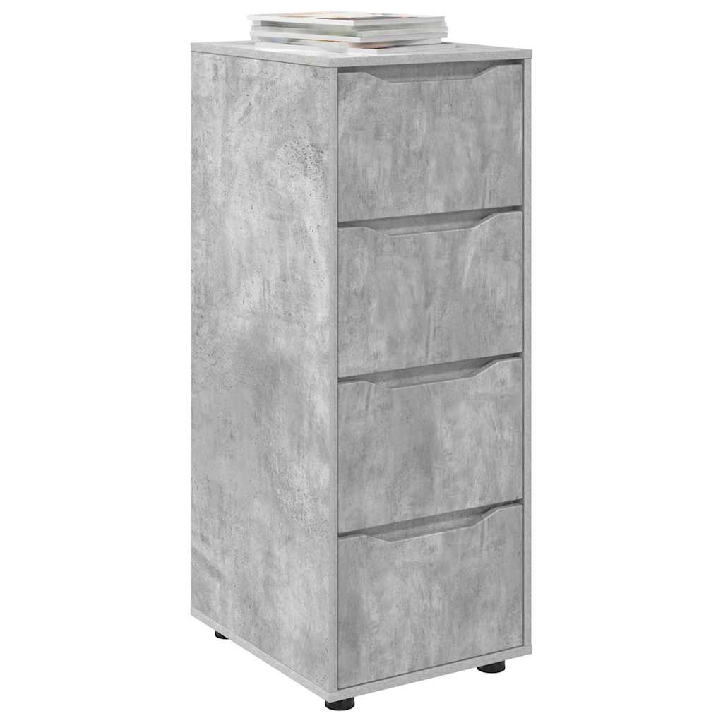 Opbergkast Beton Grijs 40 x 48 x 105 cm Bewerkt hout is nu te koop bij PeponiXL, paradijselijk wonen!