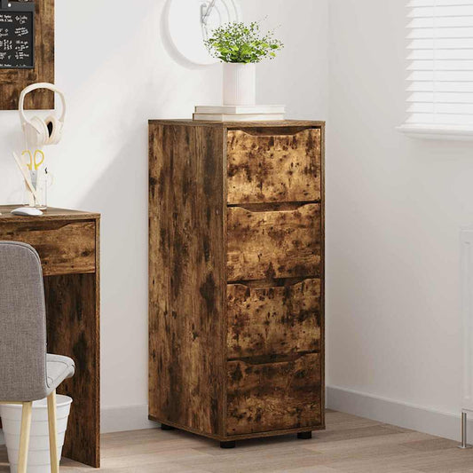 Opbergkast Gerookt eiken 40 x 48 x 105 cm Bewerkt hout is nu te koop bij PeponiXL, paradijselijk wonen!