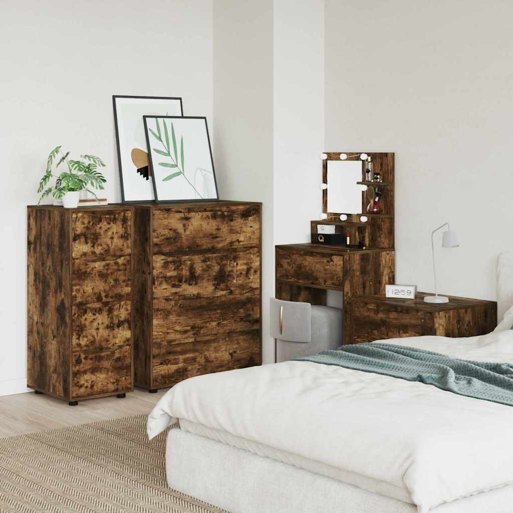 Opbergkast Gerookt eiken 40 x 48 x 105 cm Bewerkt hout is nu te koop bij PeponiXL, paradijselijk wonen!